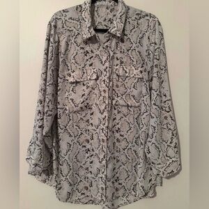 Gray Snake Print Blouse